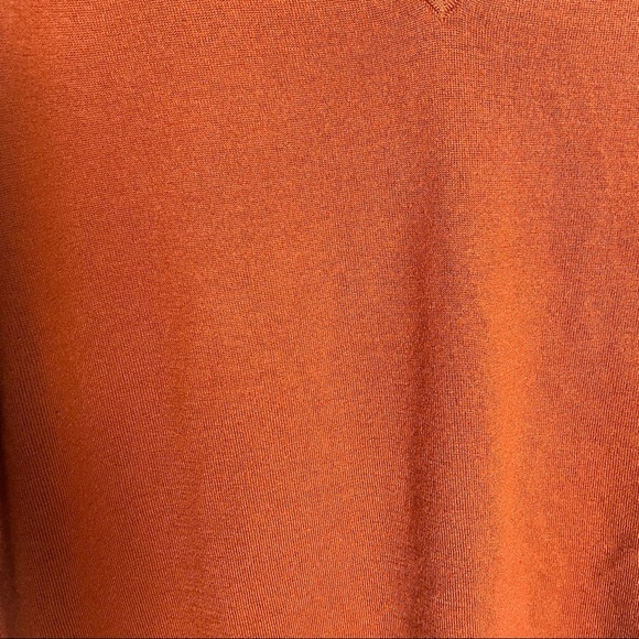J. Crew Brown V-Neck Merino Wool Blend Long Sleeve Shirt Size XXL - Picture 8 of 9